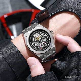 Difanni Watch ของแท้ 100% นาฬิกาข้อมืออัตโนมัติ กันน้ํา เรืองแสง 30 เมตร 6030A สีดํา สีขาว สําหรับผู้ชาย