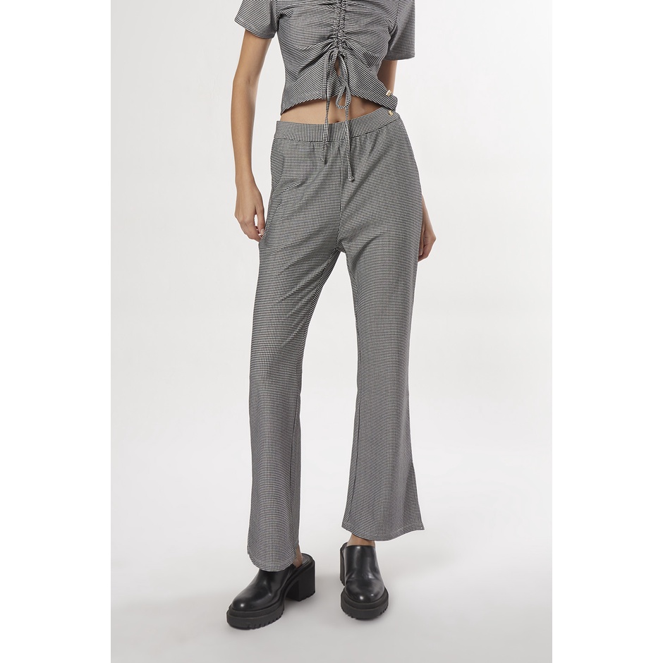 esp-กางเกงทรงบูทคัตแต่งผ่าข้าง-ผู้หญิง-สีดำ-side-slit-bootcut-trousers-5998