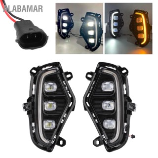 ALABAMAR ไฟตัดหมอกกันชนหน้า 2 ชิ้น LED DRL ไฟวิ่งกลางวันกันน้ำเปลี่ยน RAV4 2019-2021 DC 12V