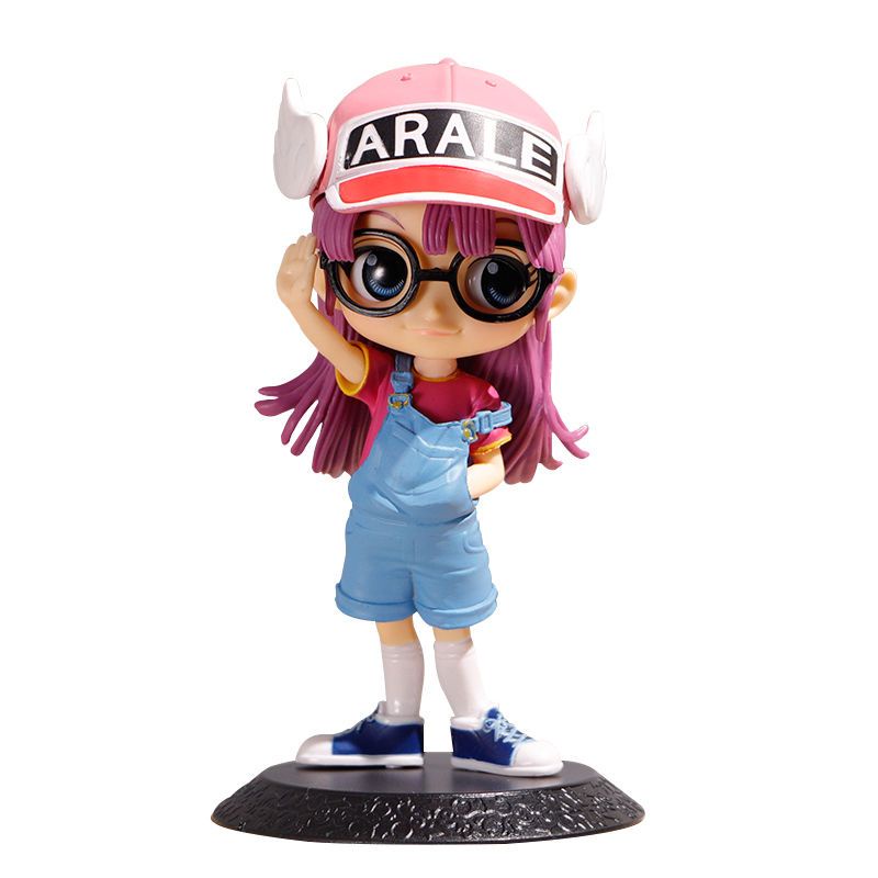 ตุ๊กตาฟิกเกอร์-arale-arale-pink-hair-iq-dr-โมเดลรถยนต์-เหมาะกับของขวัญ-ของเล่นสําหรับเด็ก