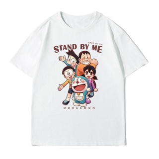 การ์ตูน Doraemon เสื้อยืด Anime Nobita Nobita Classic Childhood Memories Anime Doraemon เสื้อยืด Cotton Trend New ชุดคู่