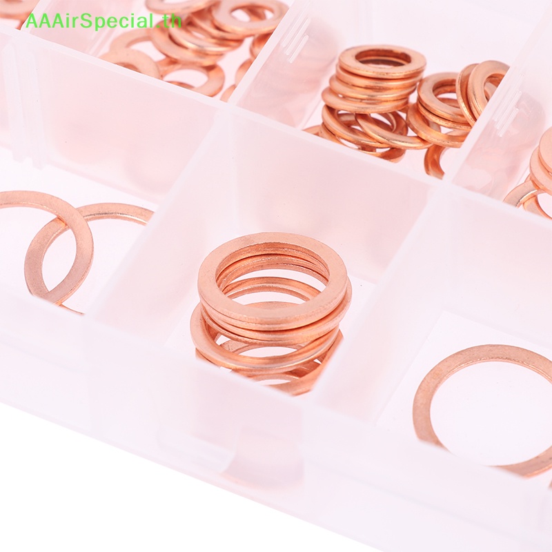 aaairspecial-ชุดปะเก็นแหวนซีล-ทองแดง-m4-m5-m6-m8-m10-m12-m14-สําหรับปลั๊ก-sump-100-ชิ้น