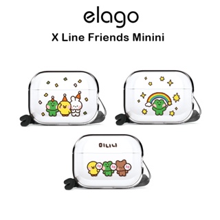 Elago x Line Friends Minini เคสใสกันกระแทกเกรดพรีเมี่ยมจากอเมริกา เคสสำหรับ AirPods Pro / Pro2 (ลิขสิทธิ์แท้100%)