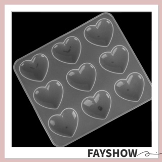 Fay แม่พิมพ์ซิลิโคนเรซิ่น อีพ็อกซี่ รูปหัวใจ 9 ช่อง สําหรับทําเครื่องประดับ จี้ งานฝีมือ DIY