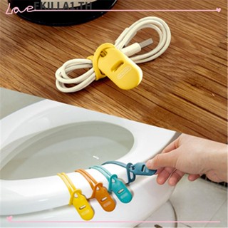 ❀Fkilla❀ อุปกรณ์จัดเก็บสายเคเบิ้ล USB อเนกประสงค์ แบบพกพา หลากสี สําหรับบ้าน สํานักงาน