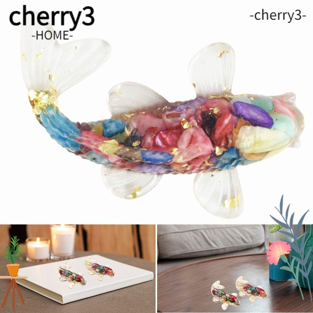 cherry3-รูปปั้นปลาปลอม-กรวดคริสตัล-หลากสีสัน-สําหรับตกแต่งโต๊ะปลา-4-ชิ้น
