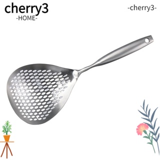 Cherry3 กระชอนเหล็ก แบบแขวน สีเงิน ขนาดใหญ่ สําหรับทําอาหาร