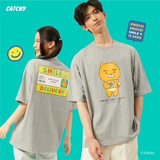  พิมพ์ลาย CATCHY x Kakao Friends เสื้อยืด โอเวอร์ไซส์ ไรอัน ลิขสิทธิ์แท้ พร้อมส่งจากไทย ผ้า Cotton100% Smile Delivery คา
