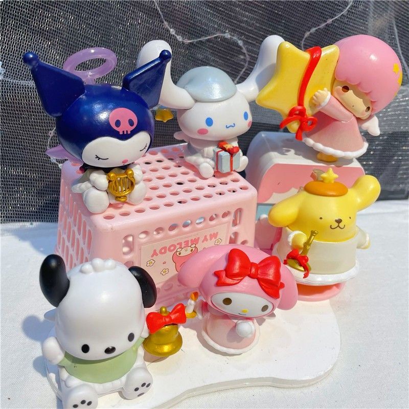 ตุ๊กตาฟิกเกอร์-melody-kuromi-pacha-dog-ขนาดเล็ก-เหมาะกับของขวัญ-ของเล่นสําหรับเด็ก