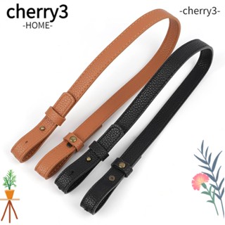 Cherry3 สายคล้องกระเป๋า หนัง PU สีพื้น ปรับได้ แบบเปลี่ยน DIY