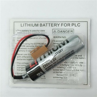 ในไทย ลิเธียม แบตเตอรี่  ER6 v TOSHIBA ER6V / 3.6V PLC Lithium Battery พร้อมสายและขั้วต่อ (