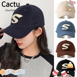 Cactu หมวกเบสบอล หมวกกีฬากลางแจ้ง หมวกกันแดด หมวกพักผ่อน ที่เรียบง่าย