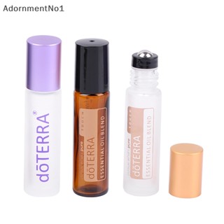 Adornmentno1 ขวดแก้ว ลูกกลิ้งโลหะ สีเหลืองอําพัน ถอดออกได้ 10 มล. 1 ชิ้น