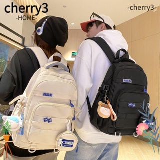 Cherry3 กระเป๋าเป้สะพายหลัง ผ้าไนล่อน กันน้ํา ความจุขนาดใหญ่ 6 สี สําหรับเด็ก ผู้ใหญ่ คู่รัก