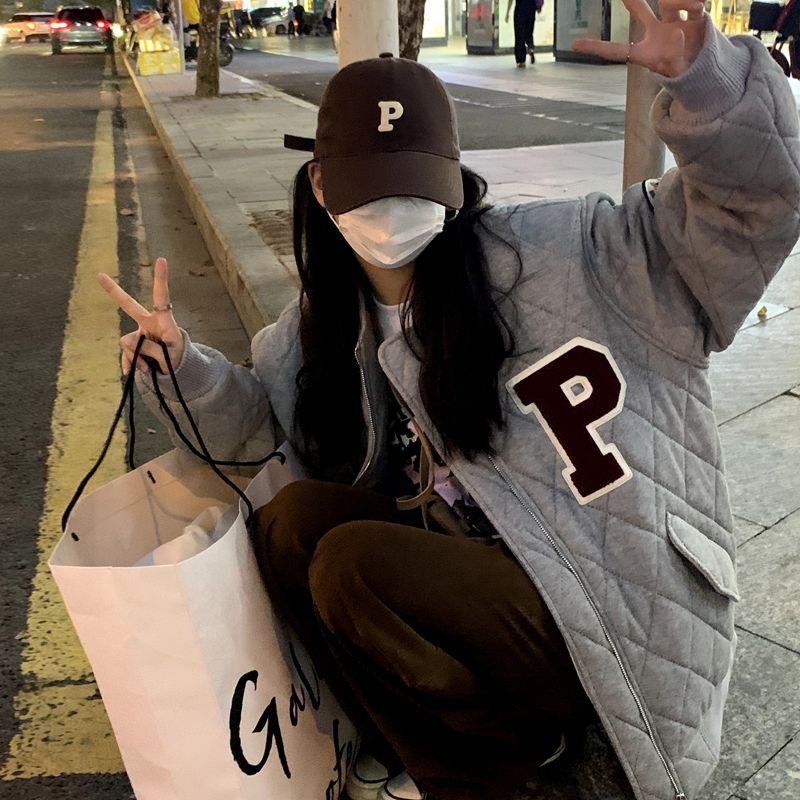 เสื้อแจ็กเก็ตเบสบอล-ผ้าฝ้าย-ขนาดเล็ก-พลัสไซซ์-แฟชั่นฤดูหนาว-สําหรับผู้หญิง
