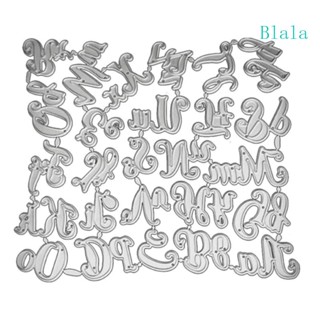แผ่นแม่แบบโลหะ ฉลุลายตัวอักษร Blala DIY สําหรับตกแต่งสมุด อัลบั้ม กระดาษ การ์ด แม่แบบ