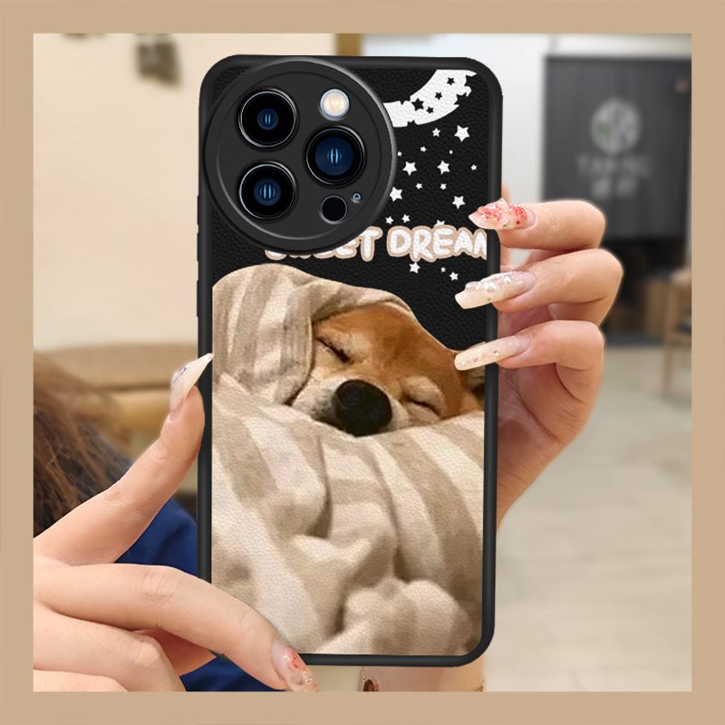 cartoon-heat-dissipation-phone-case-for-iphone13-pro-silica-gel-texture-couple-leather-advanced-simple-phone-lens-protection