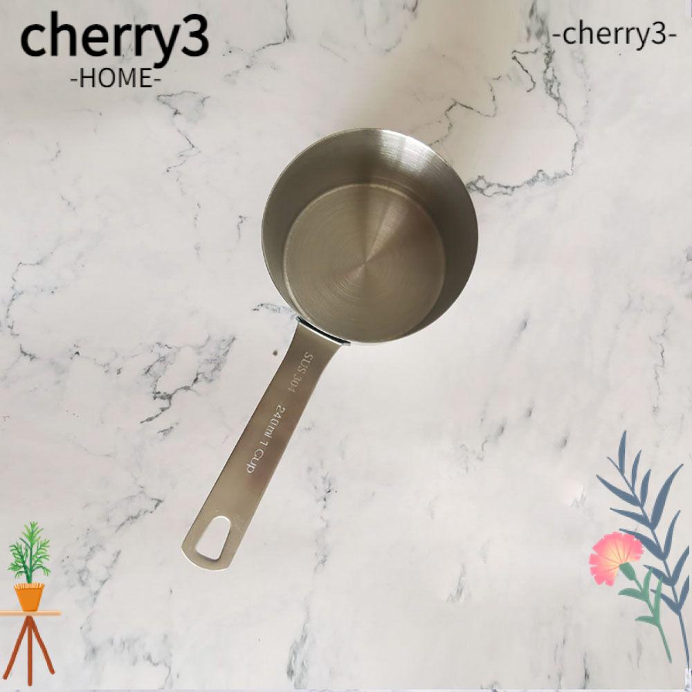 cherry3-ชุดช้อนตวง-สเตนเลส-สีเงิน-สะดวกสบาย-สําหรับทําเบเกอรี่