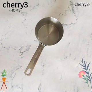 Cherry3 ชุดช้อนตวง สเตนเลส สีเงิน สะดวกสบาย สําหรับทําเบเกอรี่