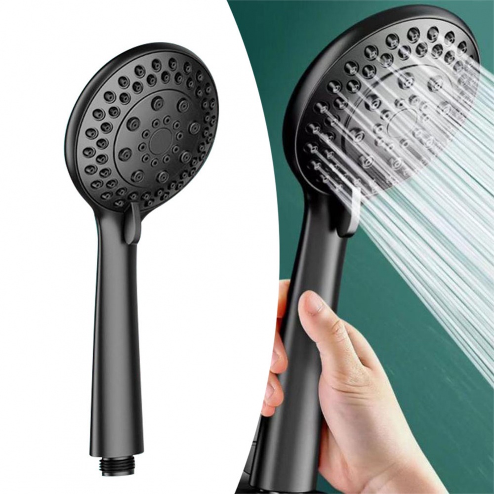 shower-head-1pcs-abs-material-black-booster-shower-head-silicone-nozzle