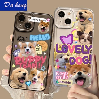 เคสป้องกันโทรศัพท์มือถือ ลายสุนัขคอร์กี้น่ารัก กันกระแทก สําหรับ Apple iPhone14 13pro 12mini 11 xsmax GCLJ