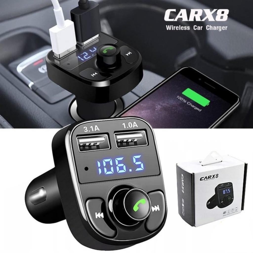 ในสต็อก บลูทูธรถยนต์ X8 Car Mp3 Player bluetooth เครื่องเล่นmp3ในรถ