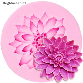 [Brightnessdin1] แม่พิมพ์ซิลิโคน รูปดอกบัว สําหรับทําเค้กช็อคโกแลต เบเกอรี่