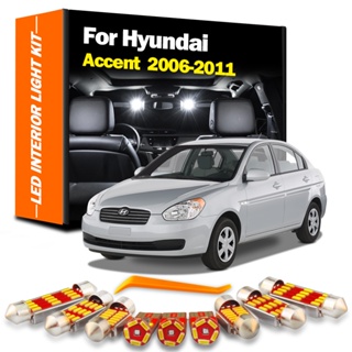 ชุดหลอดไฟ LED ติดภายในรถยนต์ สําหรับ Hyundai Accent 2006 2007 2008 2009 2010 2011 12 ชิ้น
