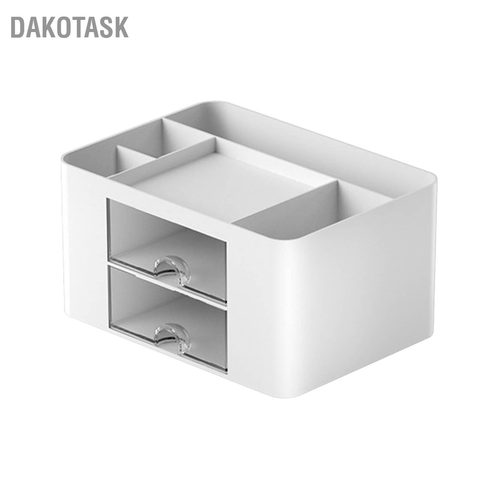 dakotask-อุปกรณ์จัดโต๊ะออแกไนเซอร์มัลติฟังก์ชั่นความจุขนาดใหญ่ออแกไนเซอร์โต๊ะทำงานพร้อมลิ้นชักสองชั้นสำหรับปากกา