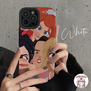 เคสโทรศัพท์มือถือหนัง TPU นิ่ม ผิวด้าน กันฝุ่น ลายการ์ตูนเจ้าหญิงน่าเกลียด สีน้ํามัน สําหรับ IPhone 14 Pro Max 11 12 11 Pro Max X 7Plus