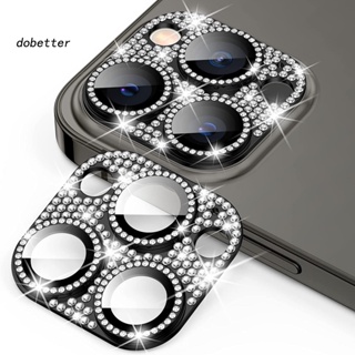 &lt;Dobetter&gt; ฟิล์มเลนส์กล้องโทรศัพท์ ประดับพลอยเทียม กันกระแทก สําหรับ iPhone 14 13 Pro Plus Pro Max Mini