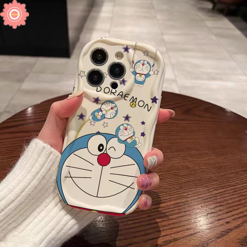 เคสโทรศัพท์มือถือ ขอบโค้ง ลายการ์ตูนโดราเอมอนน่ารัก 3D สําหรับ Redmi 9A ...