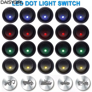 【DAISYG】LED Switch 1pc Accessories Boat Car Dashboard ON/OFF Rocker Switch Round