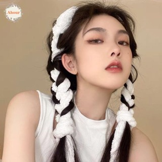 Ahour กิ๊บติดผม ผ้ากํามะหยี่ขนนิ่ม สไตล์เกาหลี พังก์ Y2K DIY