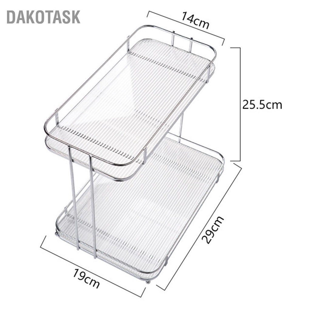 dakotask-ชั้นเก็บของตั้งโต๊ะเหล็กอะคริลิก-2-ชั้นหนามัลติฟังก์ชั่เคาน์เตอร์ชั้นวางออแกไนเซอร์สำหรับห้องนอนห้องครัวห้องน้ำ