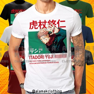  PROMOSI HEBAT  BAJU YUJI ITADORI TSHIRT JUJUTSU KAISEN JAPANESE ANIME BAJU LELAKI PEREMPUAN T SHIRT! 100% COTTON_03