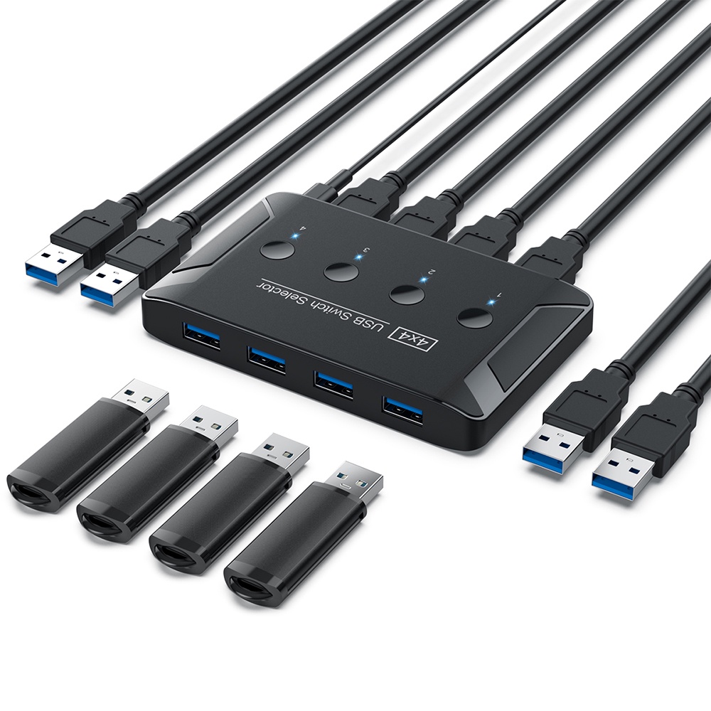 สวิตช์แชร์-usb-3-0-4-พอร์ต-kvm-สําหรับคอมพิวเตอร์-แล็ปท็อป-pc