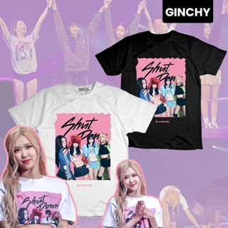 【ใหม่】Blackpink | T-shirt | "Artist" | "KPOP" | "Shut Down" Artist Collection T-shirt For Unisex Cotton