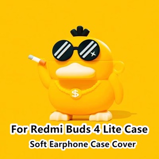 【พร้อมส่ง】เคสหูฟัง แบบนิ่ม ลายการ์ตูนพายสีม่วง สําหรับ Redmi Buds 4 Lite Redmi Buds 4 Lite