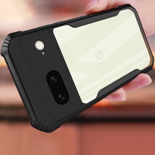 for Google Pixel 8 7 6 Pro 6A 4A 3A 3 XL 6Pro 7Pro 8Pro Transparent Acrylic Soft TPU Edges Hybrid Case Shockproof Bumper Phone Casing Corner Airbag Anti Drop Camera Protective Back Cover