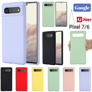 สําหรับ Google Pixel 7 Pro 6 Pro 6A ผ้าไหม นุ่ม สัมผัส ป้องกันการตก ซิลิโคนเจล เคสโทรศัพท์เหลว