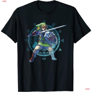 【hot sale】irjfje Legend Of Zelda Link Geometric Artsy Glow Graphic T-Shirt เสื้อยืดผู้ชาย ดพิมพ์ลาย คอกลม cotton แฟชั่น