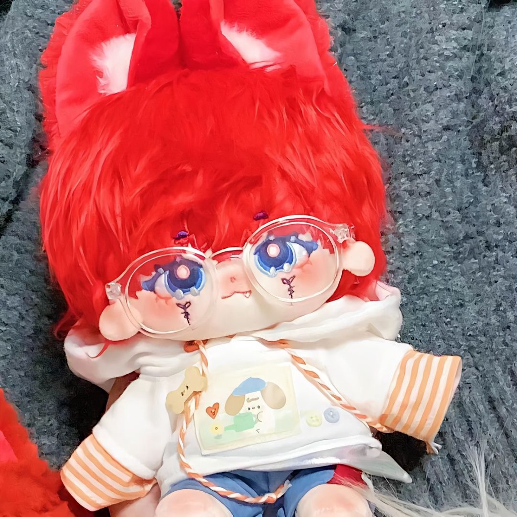 ของแท้-เสื้อผ้าตุ๊กตาคอสเพลย์-อะนิเมะ-red-mimi-plushie-ผ้าฝ้าย-ขนาด-20-ซม