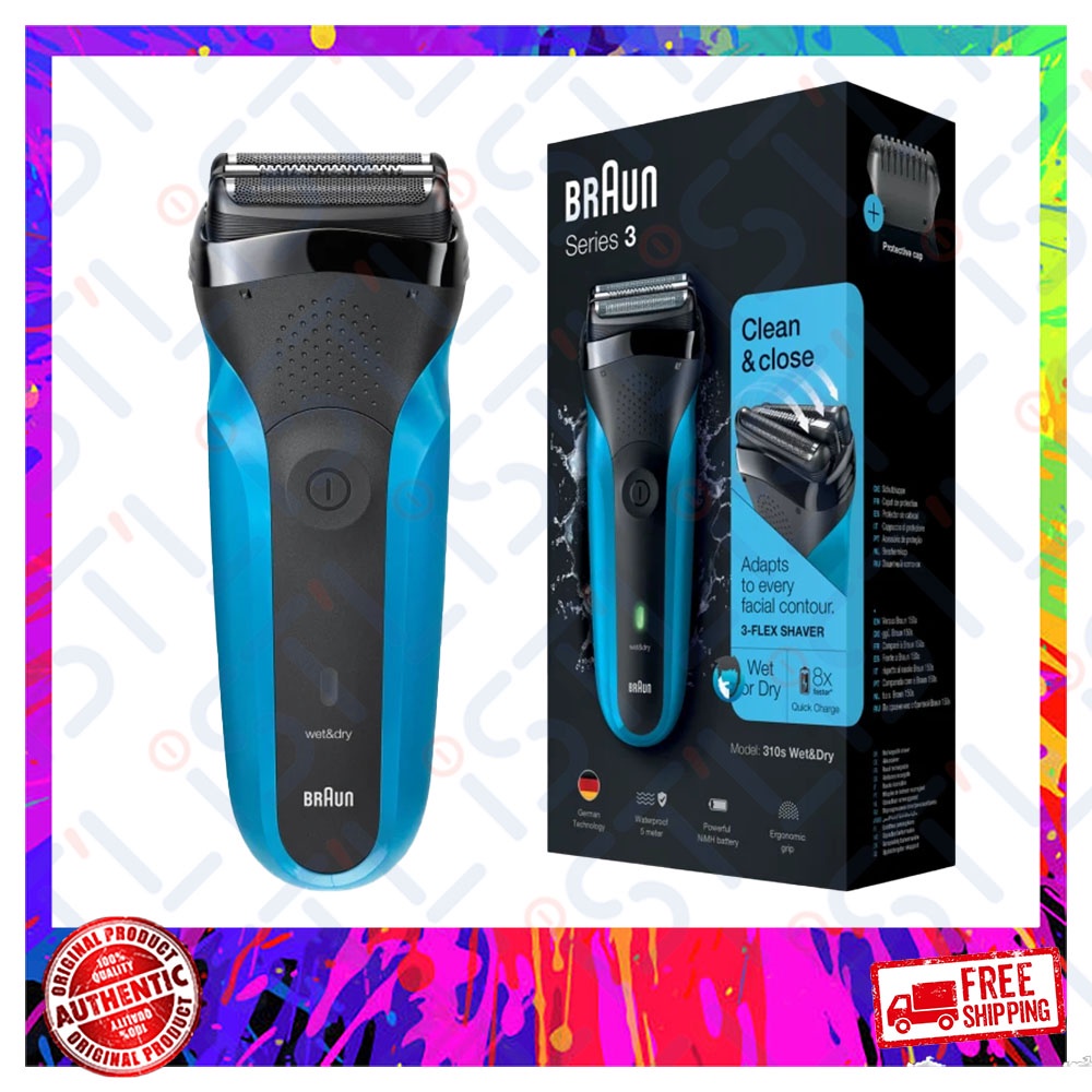 Braun Series 3 310s Wet & Dry Electric Razor for Men Blue Shopee Thailand