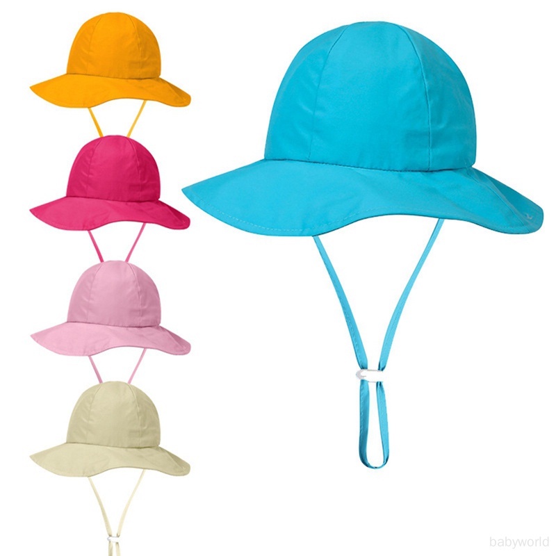 หมวกชาวประมง-ป้องกันแสงแดด-ลําลอง-สีพื้น-สําหรับเด็กผู้ชาย-และเด็กผู้หญิง