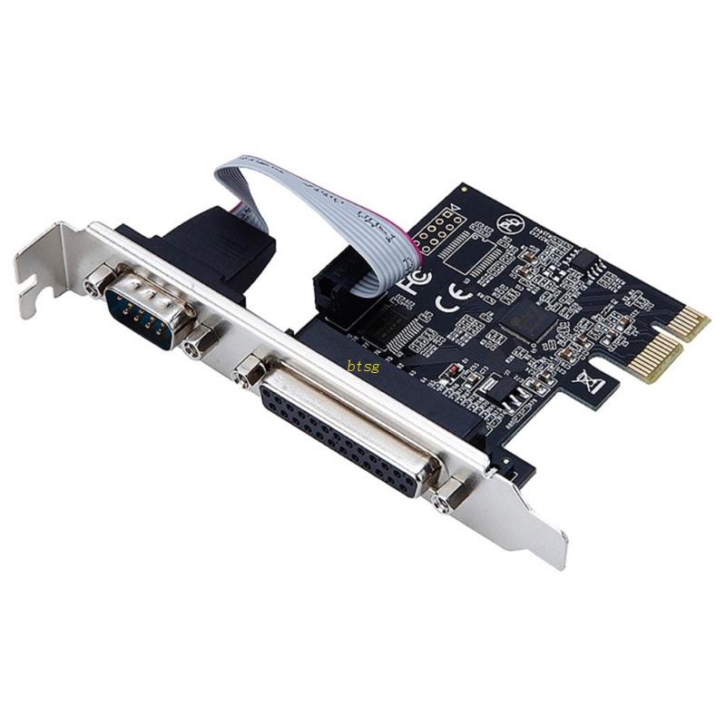 อะแดปเตอร์แปลงการ์ดขยาย-bt-pci-express-rs232-serial-port-com-amp-db25-สําหรับเครื่องพิมพ์