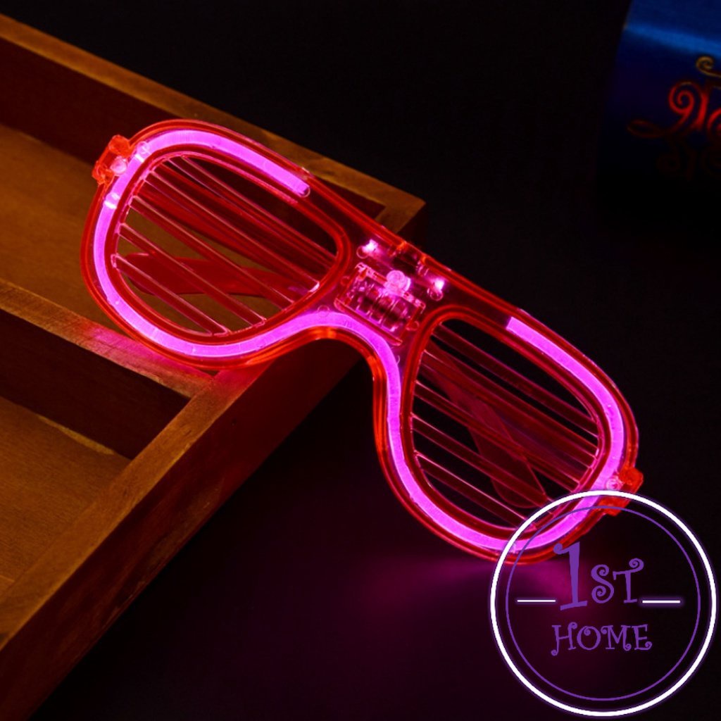 แว่นตาเรืองแสง-แว่นตาเรืองแสง-มีหลอดไฟ-led-คริสต์มาส-luminous-glasses