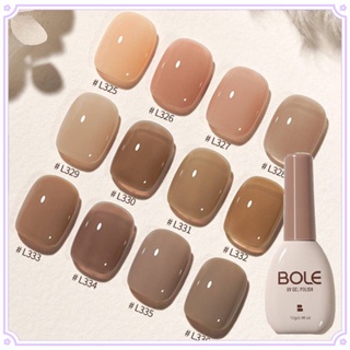 Bole น้ํายาทาเล็บเจล เจลลี่ใส กึ่งถาวร สีนู้ด สีฟ้า สําหรับร้านทําเล็บ L325-L336