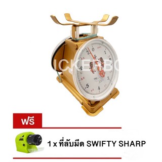 Free ค่าส่ง จานชั่งเหล็กชุบสังกะสี ตาชั่ง 7 กิโล จานกลม  แถมฟรี ที่ลับมีด SWIFTY SHARP