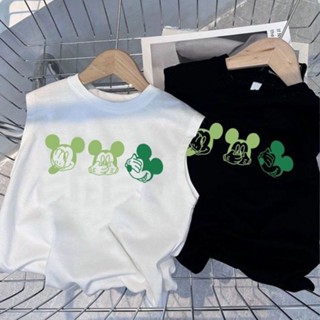 พร้อมส่ง ขายดี เสื้อยืดแขนกุด ผ้าฝ้าย 100% ลายการ์ตูน สไตล์เกาหลี ญี่ปุ่น แฟชั่นฤดูร้อน สําหรับเด็กผู้ชาย เด็กผู้หญิง 2023